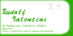 rudolf valentini business card